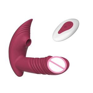 Vibrador <span class=keywords><strong>Dildo</strong></span> con Control Remoto Inalámbrico para Mujeres, 10 Patrones de Vibración y Succión Clítoris - Product Image 1