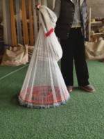 Filet de pêche tressé en nylon enduit de 60 cm de diamètre, ligne Wilderness, entièrement fait main, pour lancer de disques volants