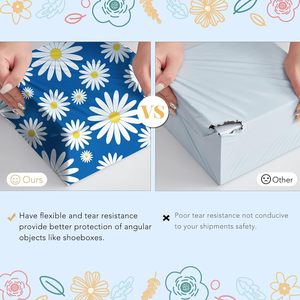 Glossy <b>Light</b> Pink and White <b>Stars</b> Decorative Plastic Poly Mailer Bags Waterproof Shipping Mailing Envelope - Product Image 3