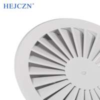 Diffuseur d'air rond tourbillonnant pour plafond, grille de ventilation verticale à lamelles, couvercle de diffuseur d'air conditionné