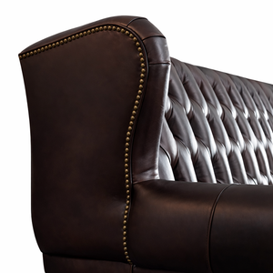 Canapé <span class=keywords><strong>en</strong></span> <span class=keywords><strong>cuir</strong></span> véritable de style américain - Design moderne du milieu du siècle, cadre <span class=keywords><strong>en</strong></span> bois, ensemble durable pour le <span class=keywords><strong>salon</strong></span> et la maison - Product Image 4