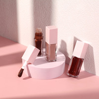 Vente en gros de gloss à lèvres transparents personnalisables, teintés nude, effet miroir brillant, huile à lèvres repulpante, hydratante, longue tenue, soin des lèvres, maquillage