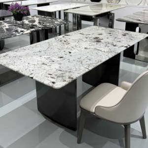 Bàn ăn đá hiện đại cao cấp cho nhà ở, văn phòng, khách sạn, phòng khách, biệt thự, khu vực ăn uống, kích thước tùy chỉnh, nội thất phòng ăn - Product Image 1
