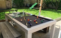 Table de billard multi-combo pour la maison, sport professionnel, 3 en 1, table de billard et table à manger, salon, table de billard et table à manger utilisée