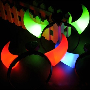 Băng Đô Sừng Quỷ LED Cho Bữa Tiệc Halloween Băng Đô LED Nhấp Nháy Thích Hợp Phát Sáng Trong Bóng Tối Trang Trí Tiệc Sừng Bò - Product Image 4