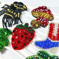 Autocollants faits à la main en tissu d'aigle perlé cocotier vent frais bricolage décoratif étui de téléphone portable sac accessoires poignée de téléphone pour