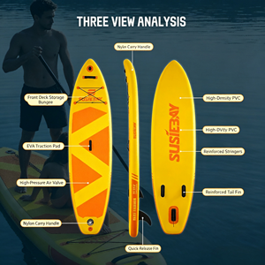 Planche à pagaie gonflable SUP 335x84x15cm, double couche, PVC épaissi, EVA écologique, durable, pour tous les âges, loisirs, <span class=keywords><strong>surf</strong></span> - Product Image 3