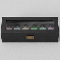 Boîte d'huile de parfum en bois noire arabe personnalisée de luxe Conceptions personnalisées de luxe pour boîte-cadeau de parfum Emballage et produits d'impression
