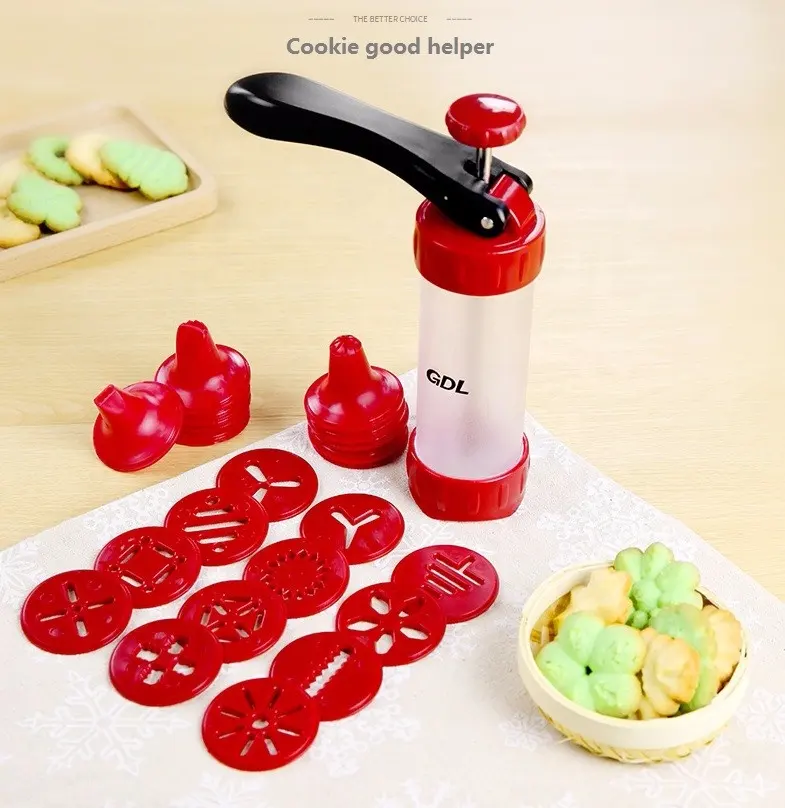 Kitchen gadgets cookie tools cookie biscuit press gun mini ABS plastic cookie cutter press machine