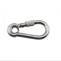 Mousqueton robuste en acier inoxydable à verrouillage par vis - Mousqueton de sécurité avec anse pour l'escalade en plein air et la manutention marine