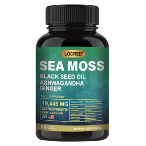 Cápsulas de Musgo Marino, Aceite de Semillas Negras, Ashwagandha y <span class=keywords><strong>Jengibre</strong></span> de Marca Propia, Solución Todo <span class=keywords><strong>en</strong></span> Uno - Product Image 1