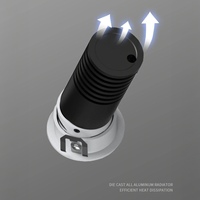 Projecteurs LED réglables avec plusieurs angles optiques 40mm 45mm 55mm 65mm Tailles de découpe DC24 Solution de tension constante conçue