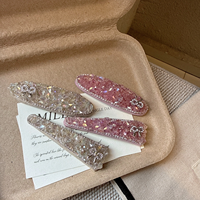 Barrette à cheveux de luxe en strass, très tendance, pour mariage, pinces BB, pinces coréennes, pinces à cheveux en cristal pour franges latérales, accessoires capillaires