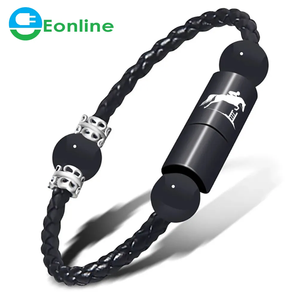 Eonline 3D UV OEM 22cm sáng tạo USB sạc dữ liệu Sync Cable Bracelet ban nhạc cổ tay cho Android type-c đối với Samsung Xiaomi