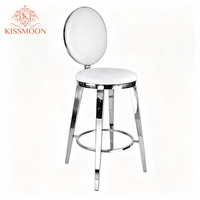 Chaises et tabourets modernes classiques en acier inoxydable, or, argent, cuir, pour hôtel, maison, bar, mariage, banquet