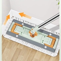 Serpillère rotative en gros avec seau séparé pour le nettoyage des sols à domicile, manche en métal, microfibre, serpillère rotative à 360 degrés et ensemble de seau