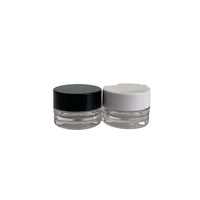 Pot en plastique PETG avec couvercle à vis, conteneur cosmétique vide pour baume à lèvres, fard à paupières, crème