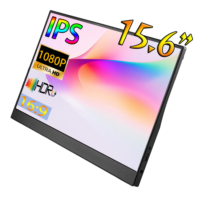 Portable 15.6 Inch 1080P IPS Laptop Monitor with Type C Interface Built-in Speaker 60Hz Cheap Price for Business