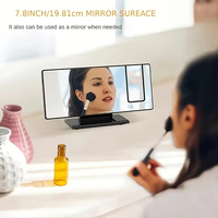 Réveil numérique multifonctionnel intelligent à LED pour chambre à coucher Bureau Projection grand écran et mouvement électronique Style bois