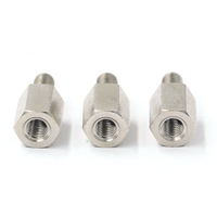 Entretoise hexagonale sur mesure en laiton, aluminium, zinc plaqué, usinée CNC, avec filetage interne mâle/femelle, non standard