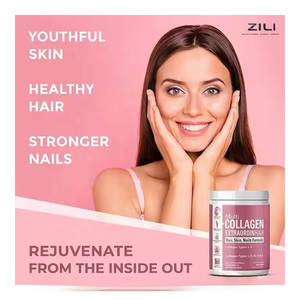 Hydrolysiertes Multi-Kollagen-Pulver Schönheitsprodukte Haut Haar Nagel Gelenkunterstützung Vitamin C Hyaluronsäure Grasgefüttertes Kollagen - Product Image 4