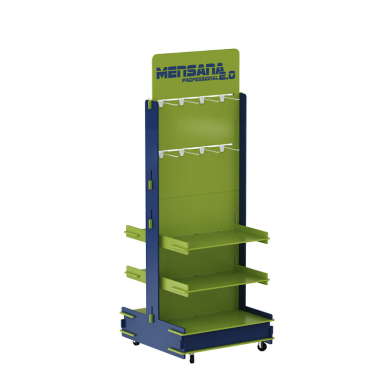 Apache Customizable Modern Plywood Floor Standing Display Racks with Hooks for Store Display-Highly Versatile and Adaptable — view 2
