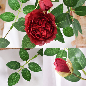 Guirlandes artificielles de ranunculus en soie pour décorations murales de mariage, maison, hôtel – Fleurs en plastique durables, style moderne - Product Image 2
