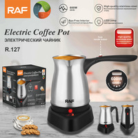 Cafetière électrique de style européen, pot à café turc, poignée longue, acier inoxydable, chauffe-eau automatique, affichage multilingue, haute efficacité