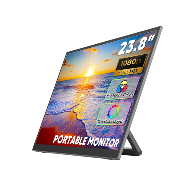 23.8-inch 24 Inch 100Hz Portable Gaming Monitor 1080p Full HD with Type-C Connection & Built-in Speakers for Movies