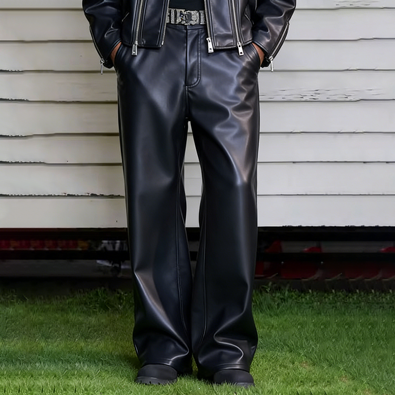 Baggy Pants Men - Baggy Leather Pants Men - Waterproof & Breathable