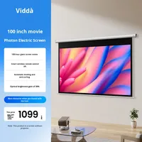 Écran de projection pour animaux de compagnie Vidda Matte White PR100 100 pouces, électrique, montage mural/plafond, format 16:9, laser tricolore intelligent