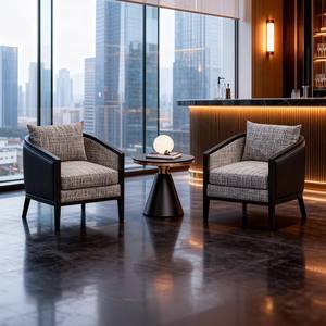 Ensemble de fauteuils de réception ronds contemporains avec mousse à haute élasticité pour usage professionnel, design durable - Product Image 5