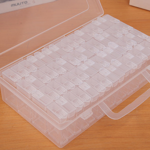29668 64 Grids Plastic Clear Empty Diamond Painting <strong>Storage</strong> Box Beads <strong>Seeds</strong> Jewelry Organizer DIY Art Craft <strong>Storage</strong> with Handle - Product Image 4