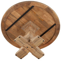 Table ronde de ferme en bois massif de couleur antique, taille personnalisée, style moderne, pour mariage et repas en plein air