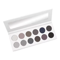 Palette de fards à paupières minéraux scintillants 12 couleurs à marque privée, logo personnalisé, résistante à l'eau, haute pigmentation, poudre mate, lisse et soyeuse, longue tenue