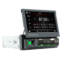 Radio Estéreo Universal con Pantalla Retráctil, Android, 1DIN, GPS, BT, AUX, SD, USB, Control Remoto