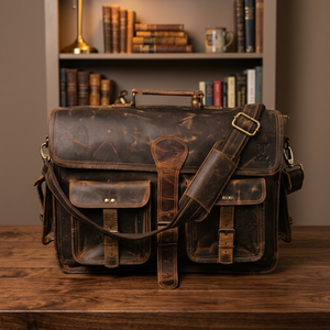 Wholesale Custom Logo Retro Full Grain Leather Material Hard <b>Bag</b> <b>Men's</b> <b>Laptop</b> Handbag Briefcase Messenger Crossbody Shoulder <b>Bag</b> - Product Image 2