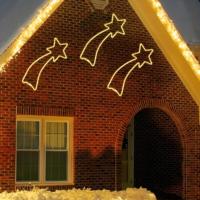 Guirlandes lumineuses LED pour fenêtre en forme d'étoile, IP65, à brancher, CRI95, 2700K, blanc chaud, étanches, suspendues, pour l'extérieur, les fêtes, la maison