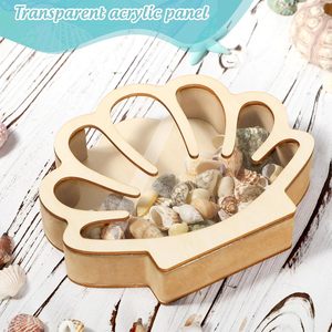 Boîte de rangement en bois style plage estivale avec étoile de mer, présentoir de coquillages, décoration de table intérieure <span class=keywords><strong>pour</strong></span> la maison - Product Image 6