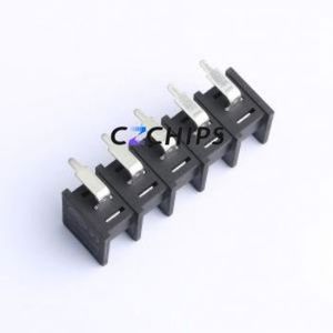 DBT30R-11.0-5P-BK-P Barrier Terminal Block Bent Lead Through Hole,P=11mm Connector Two Sides 11mm 1x5P Right Angle Pin - Product Image 2