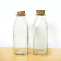 שקוף זכוכית מלח גוף לשפשף דבש דבורה במבוק lucid מיני אחסון יוגורט צנצנות פודינג בקבוק עם פקק מכסה