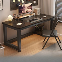 Bureau d'ordinateur simple, bureau à domicile, chambre à coucher, étude, petit bureau minimaliste moderne rectangulaire en bois, table de bureau