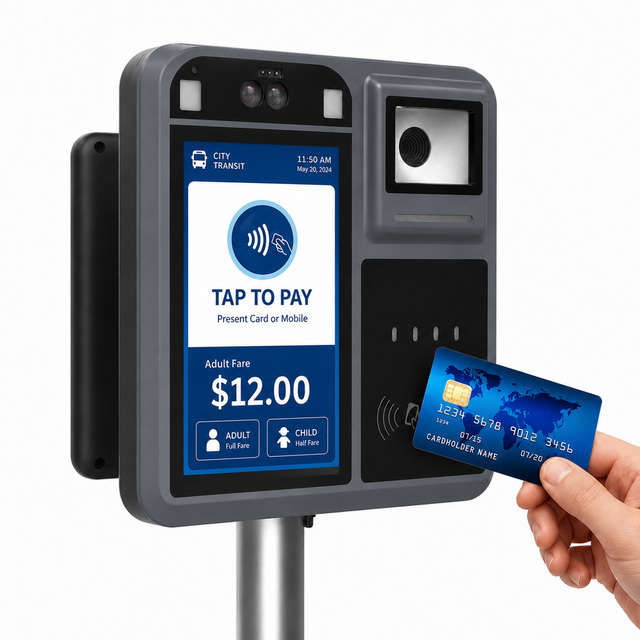 Cashless NFC QR Code Android Payment Terminal Ticket Validator for Public Transport Bus P18-Q