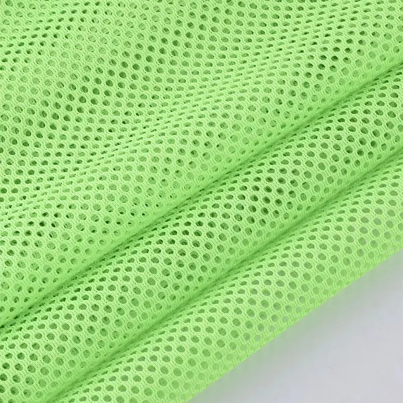 Tela textil de red de malla dura de lujo de punto de poliéster 100% para bolsa de silla de oficina