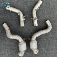 Système d'échappement Rytan en acier inoxydable Performance Valvetronic Flow Straight Pipes Downpipe pour Mercedes Benz W213 E63 E63S 4.0 V8