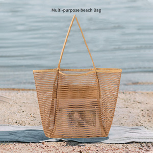 Große Mesh-Einkaufstasche für Damen mit modischer Sommer-Strand tasche mit mehreren Taschen zum Schwimmen auf Reisen - Product Image 2