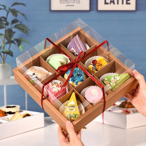 Outdoor Picnic <b>Box</b> 9 Compartment Disposable Lunch <b>Box</b> For Dessert Fruit And Cake Rectangle Shape - Product Image 2
