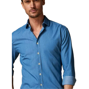 ผ้าฝ้ายทอลายทแยงสำหรับผู้ชายเนื้อผ้าฝ้าย100% สำหรับฤดูใบไม้ร่วงผ้ายีนส์พิมพ์ลายสก๊อต - Product Image 5