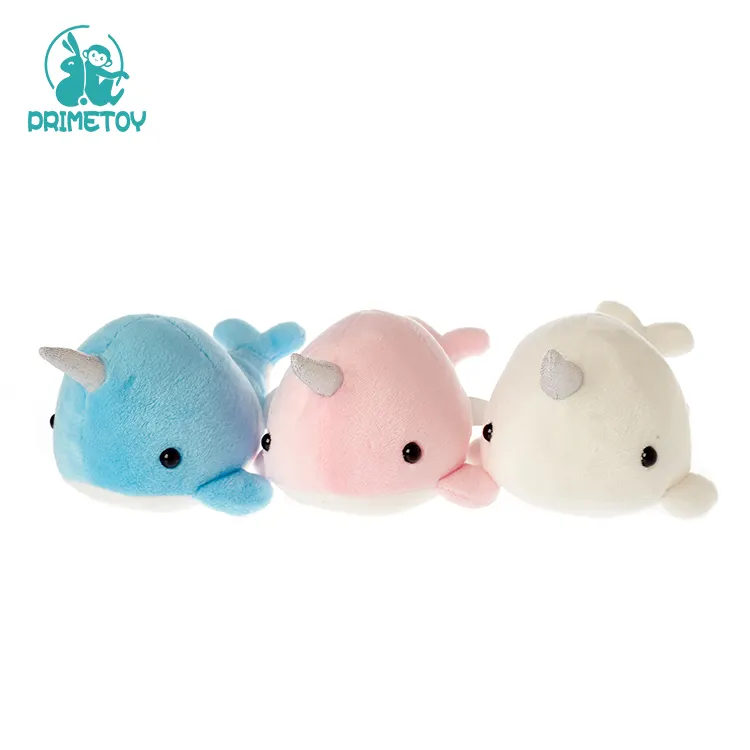 Custom stuffed animal sea world soft narwhal doll plush narwhal toy