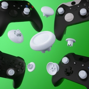 EXtremeRate Robot White Swappable Edge <b>Sticks</b> Interchangeable Analog <b>Stick</b> Joystick Thumbsticks for Xbox Series X S Controller - Product Image 6